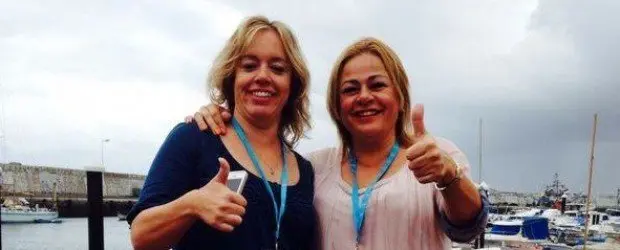 Mari Carmen Castellano con Sonsoles Mart&iacute;n (PP)