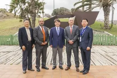 Pedro Ortega con la delegaci&oacute;n