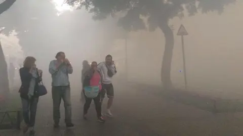 Im&aacute;gen de la humareda en Mesa y L&oacute;pez