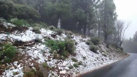 Nieve en la cumbre de Gran Canaria